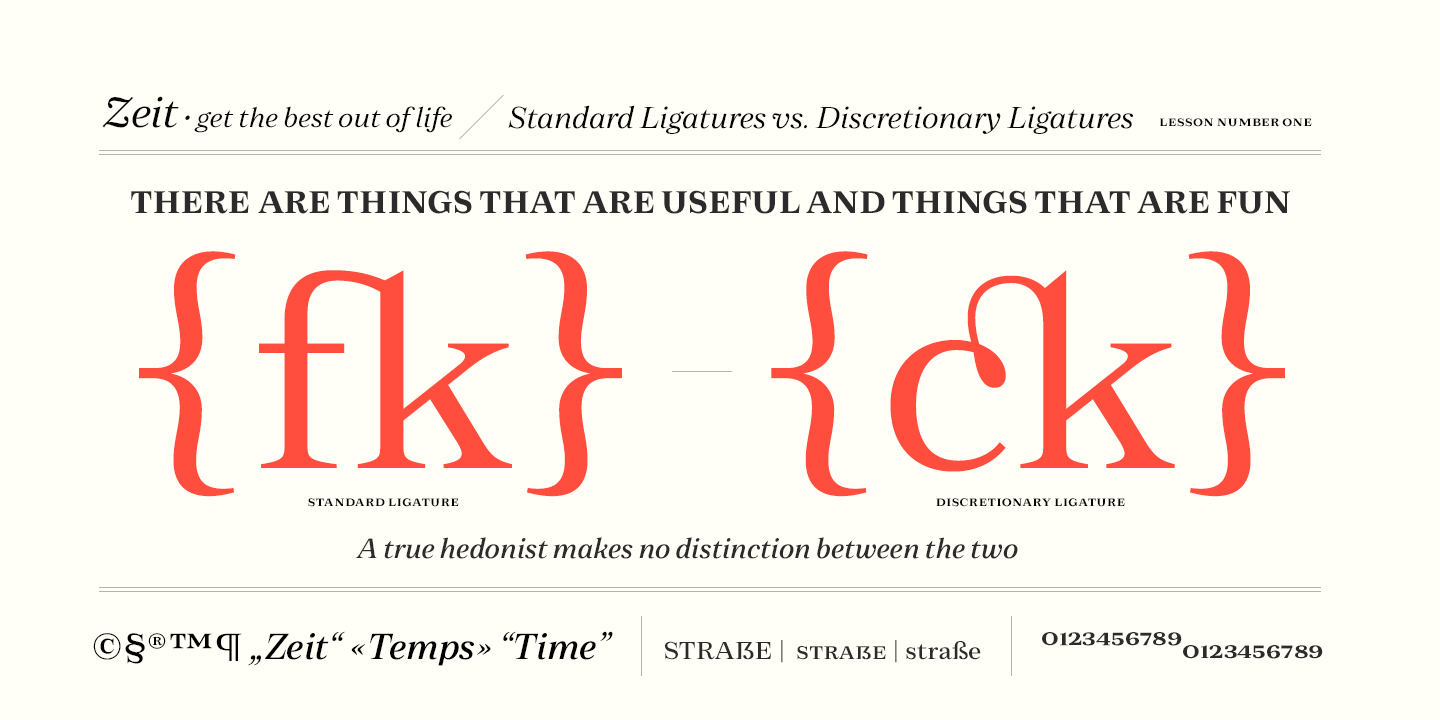 Przykład czcionki Zeit Heavy Italic